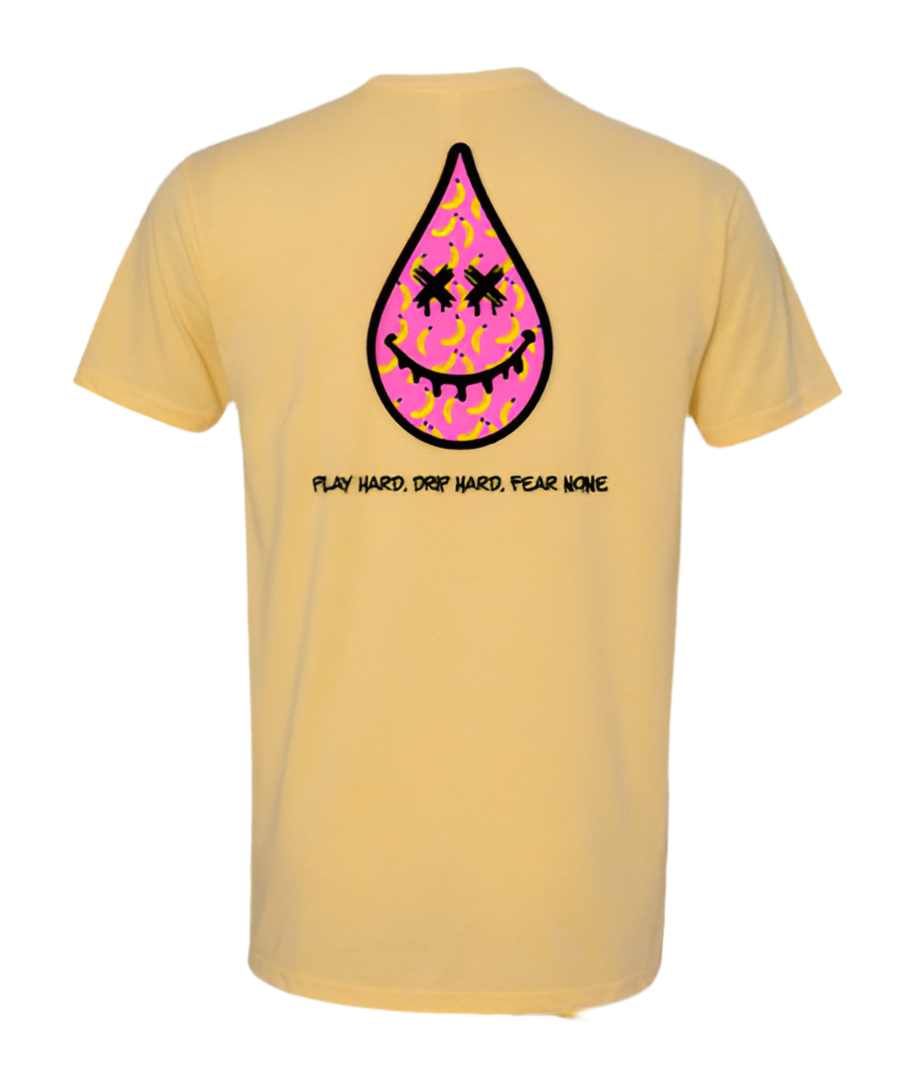 Strawberry Banana Drip Head Tee- Banana Cream