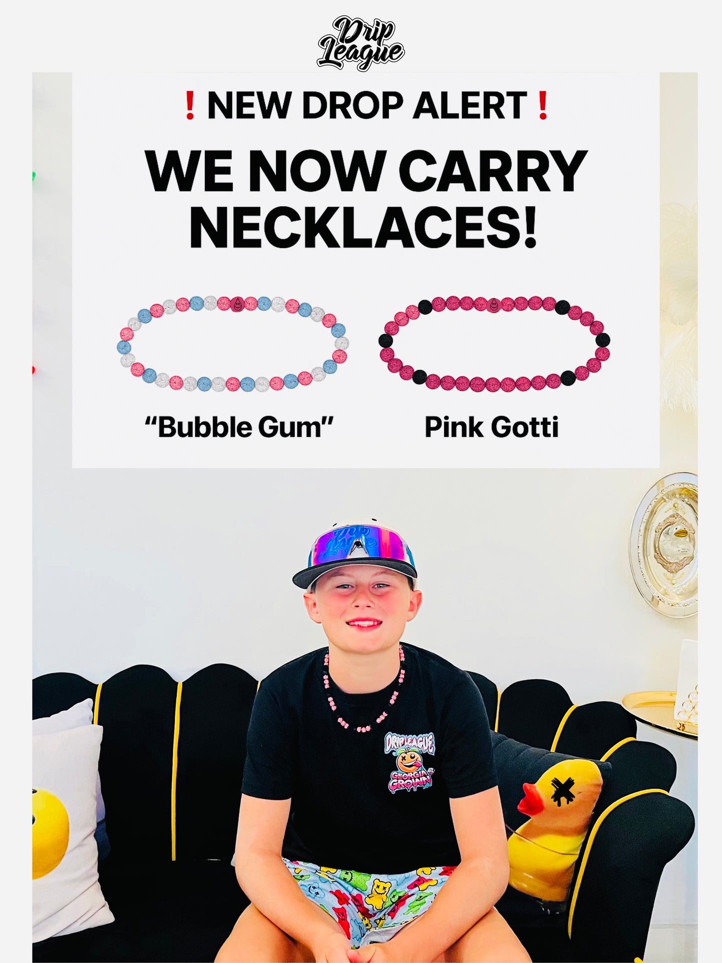 Drip League “Bubble Gum” Custom Necklace