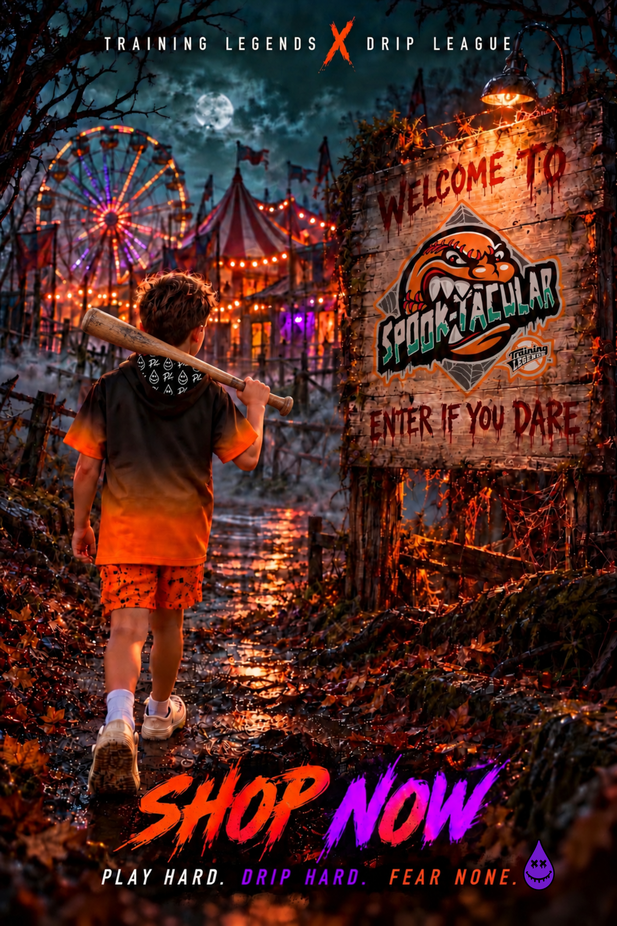 Spooktacular Performance Headband- Orange