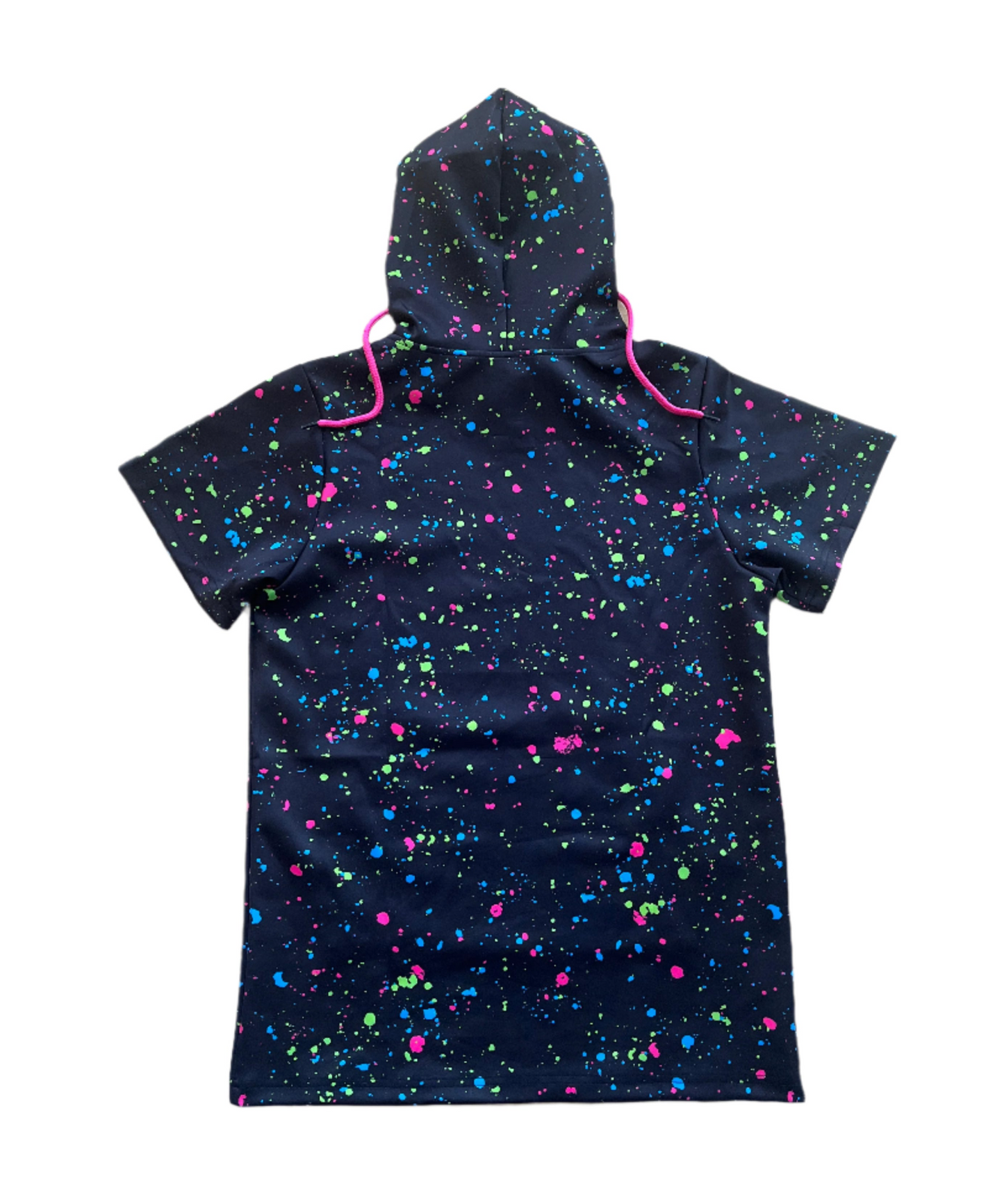 Neon Chaos Galaxy Hoodie- Black