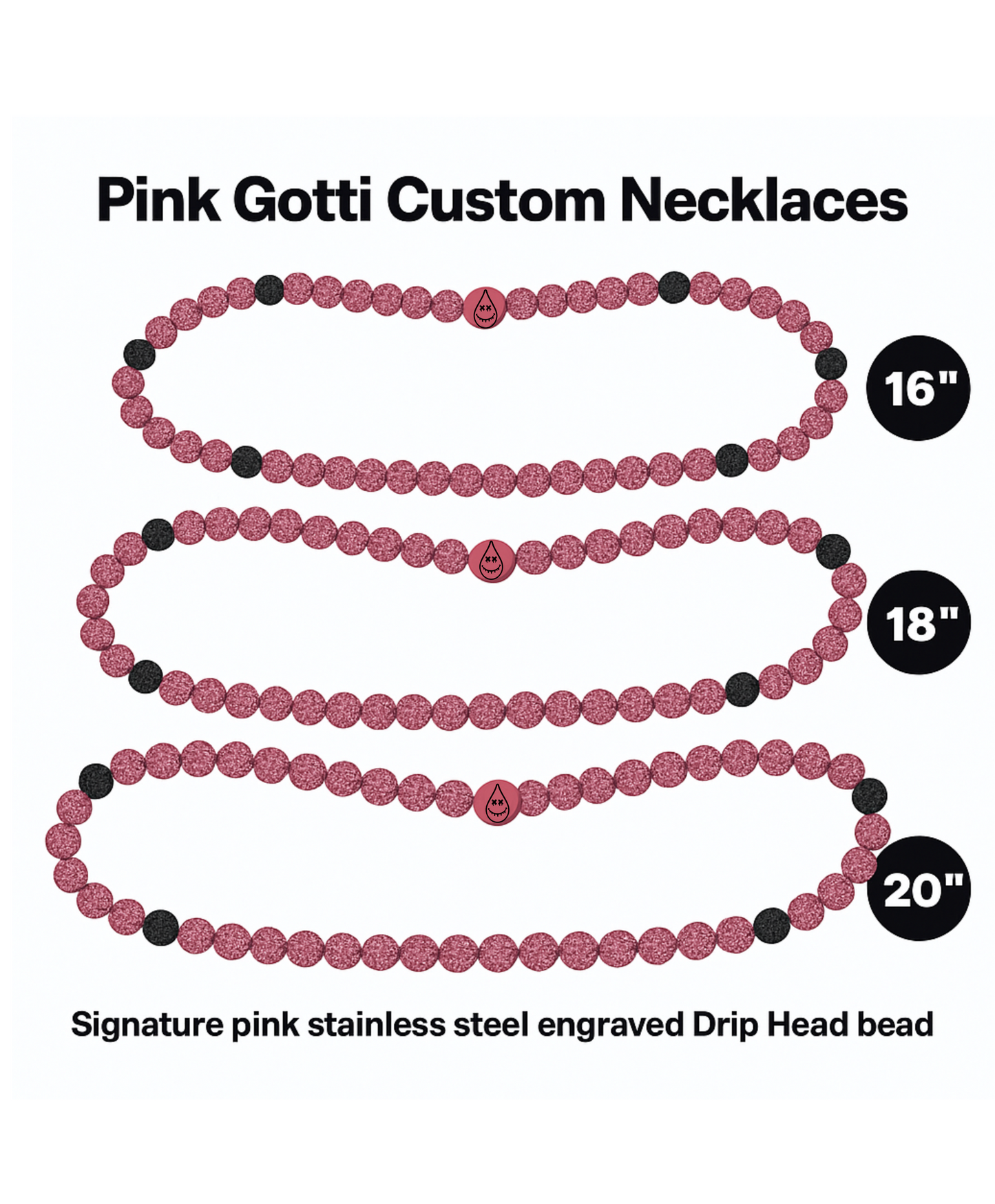 Drip League “Pink Gotti” Custom Necklace