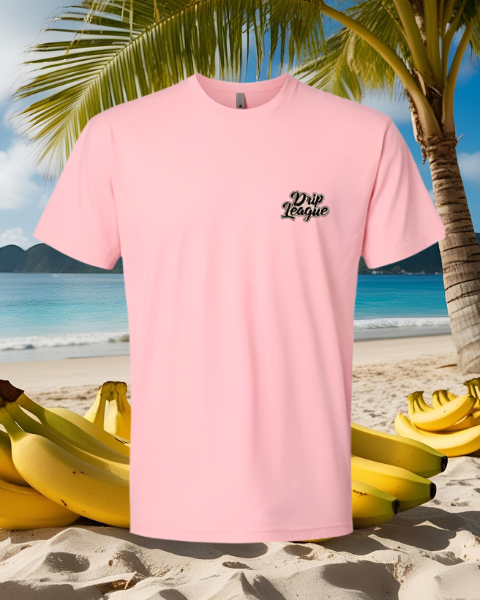 Strawberry Banana Drip Head Tee- Pink