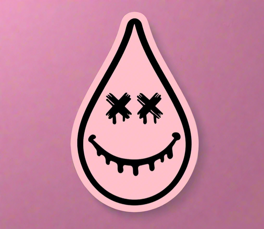 Drip Head- Pink Sticker
