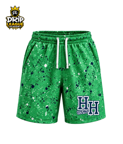 Hickory Hills x Drip League Performance Shorts- Green