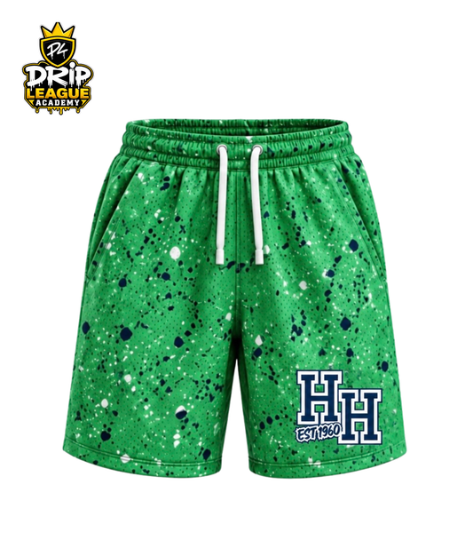 Hickory Hills x Drip League Performance Shorts- Green