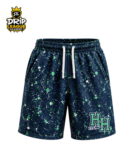 Hickory Hills x Drip League Performance Shorts- Navy