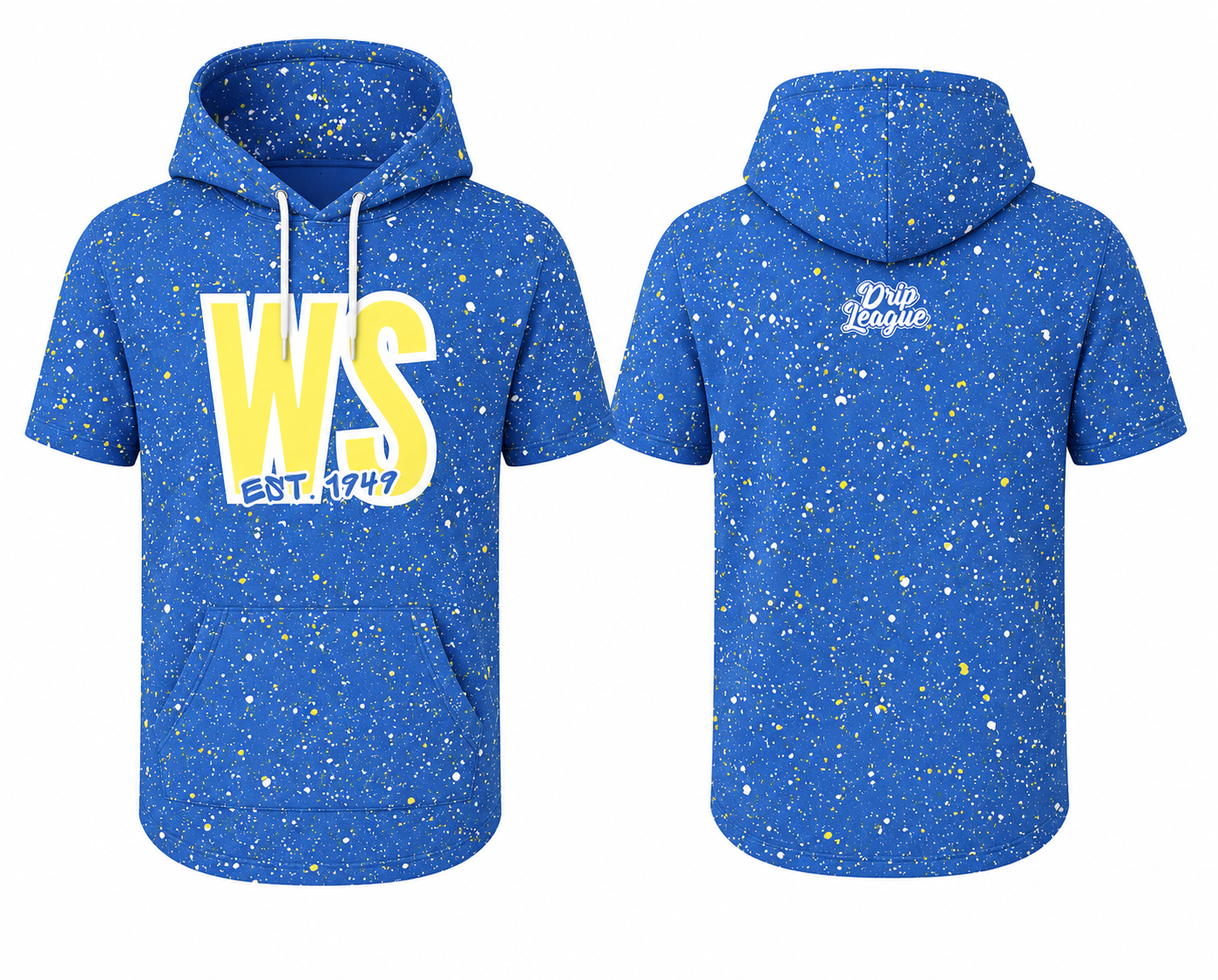 West Side x Drip league SS hoodie- Blue