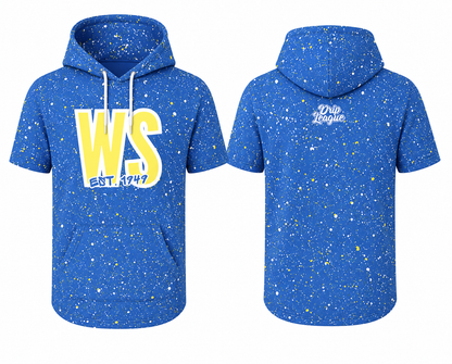 West Side x Drip league SS hoodie- Blue