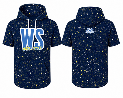 West Side x Drip league SS hoodie- Navy