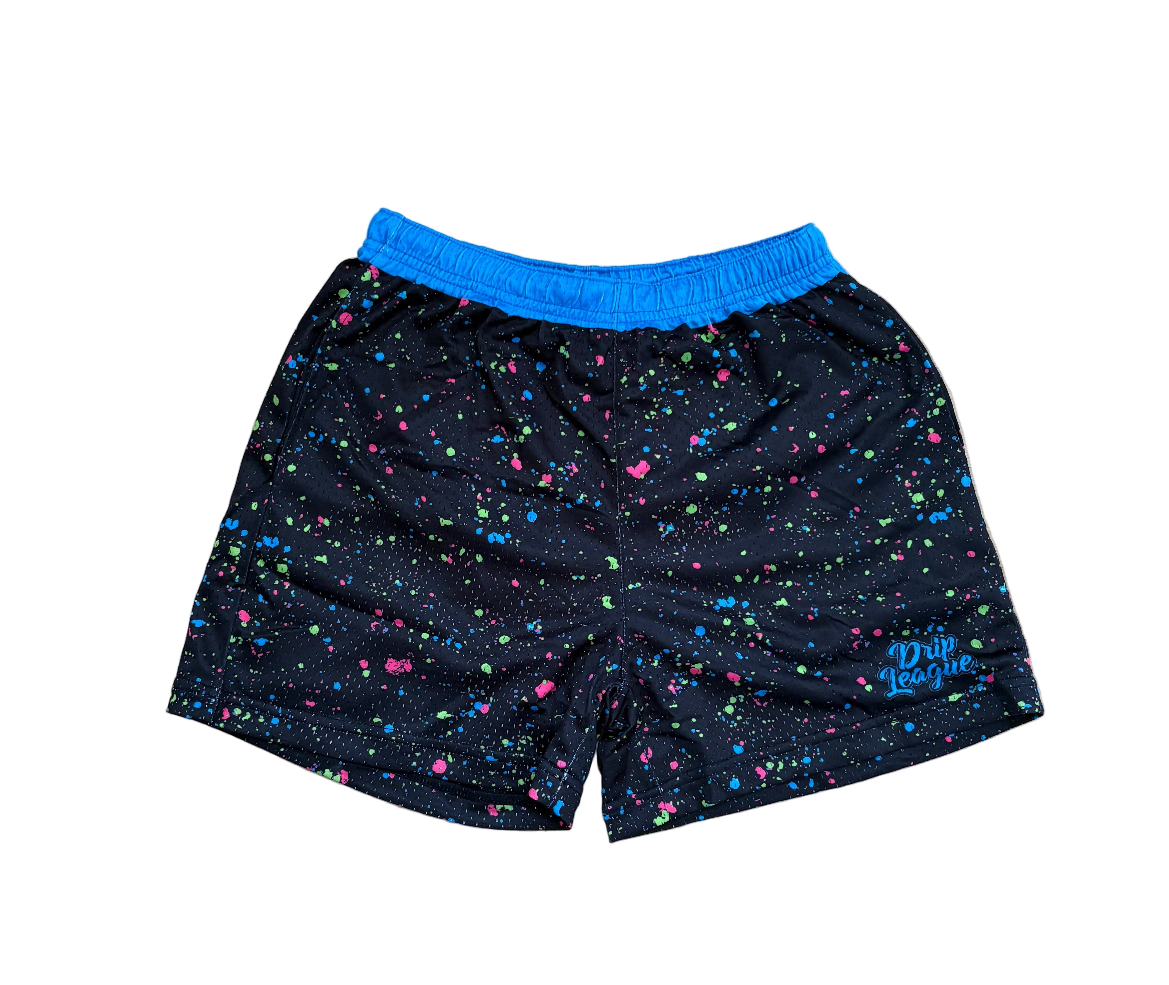 Neon Chaos™ – Electric Blue Shorts – DRIPLEAGUE.STORE