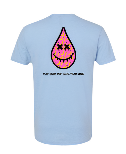 Strawberry Banana Drip Head Tee- Blue