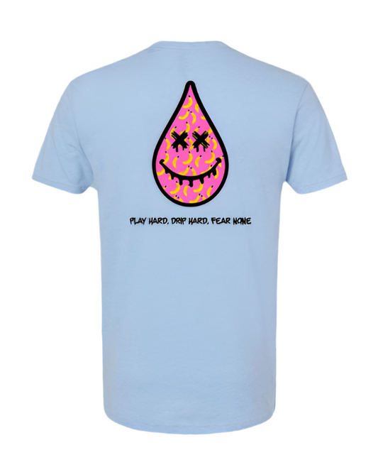 Strawberry Banana Drip Head Tee- Blue