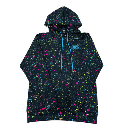 Neon Chaos™ – Electric Blue Long Sleeve Hoodie