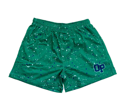 OP x Drip League Splatter Shorts- Green (Limited Stock)