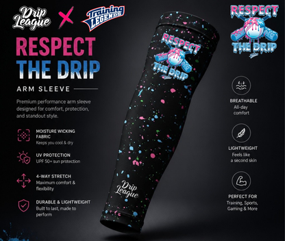 Respect the drip! Arm sleeve- black