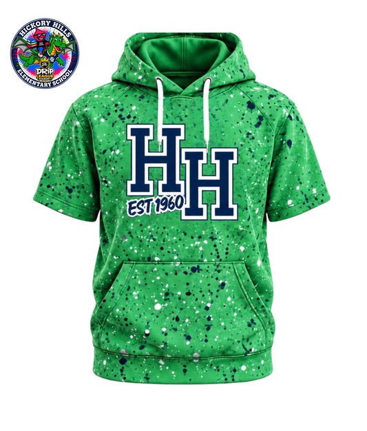 Hickory Hills x Drip League SS Hoodie- Green