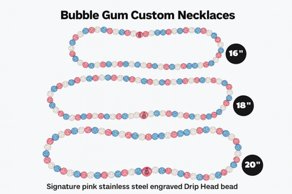 Drip League “Bubble Gum” Custom Necklace